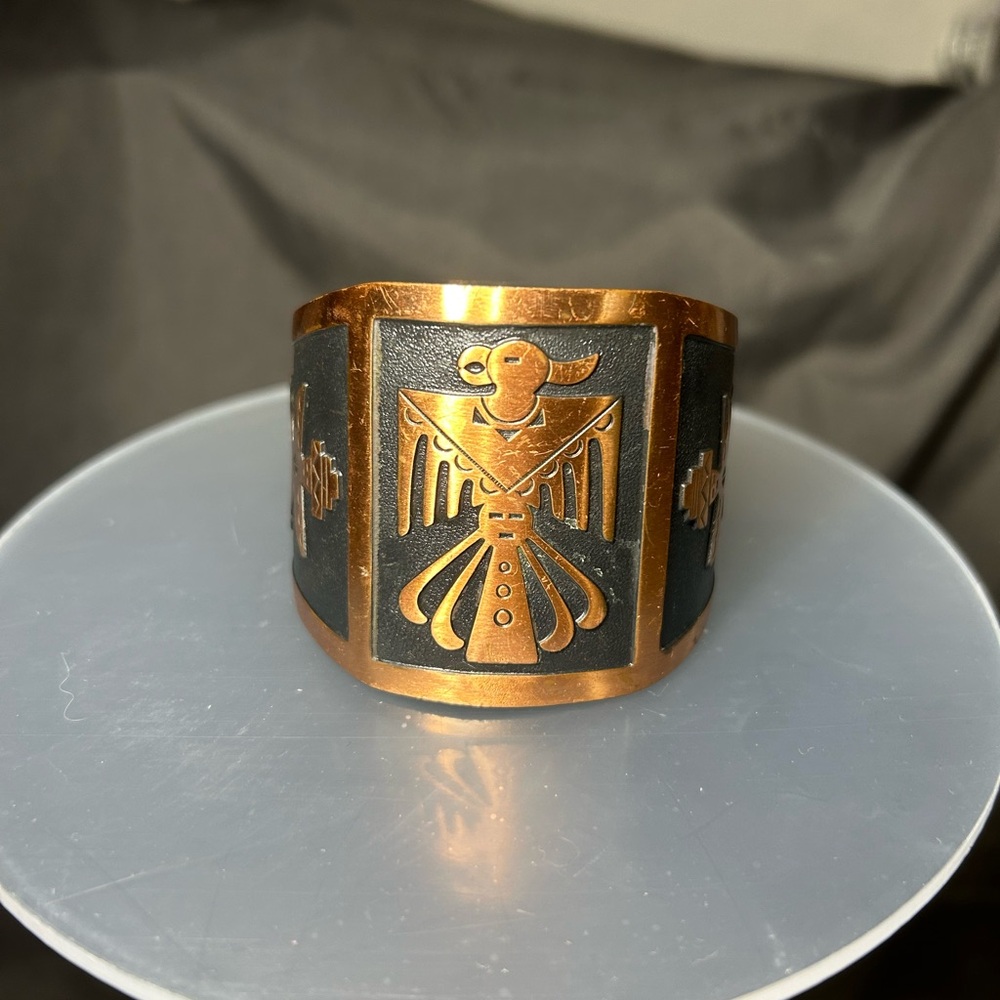 Copper and Black Thunderbird Bracelet